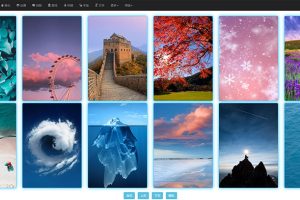 在线采集手机壁纸图片网站源码html版自适应电脑手机端