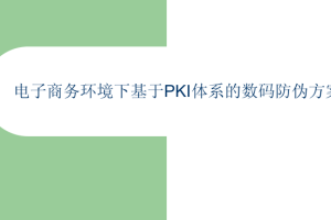 电子商务环境下基于PKI体系的数码防伪方案_电商运营教程