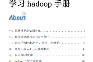 java零基础学习hadoop手册 中文_服务器教程