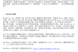 WordPress中文完全教程_网站建设教程