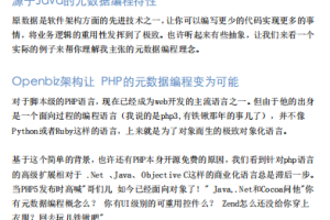 Openbiz如何实现PHP的元数据编程 中文PDF百度网盘下载_PHP教程