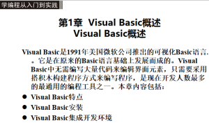 visual basic6.0入门教程 中文_NET教程