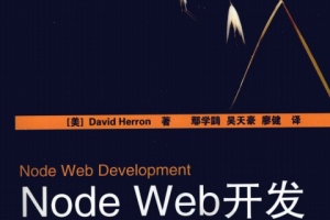 Node Web开发 PDF_前端开发教程