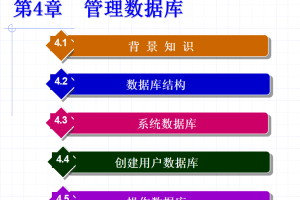 SQL Server 2005数据库技术与应用 大学教案4 管理数据库_数据库教程