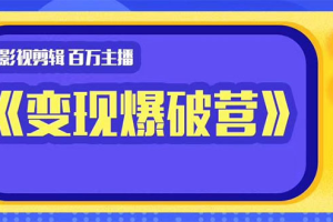 百万主播影视剪辑《影视变现爆破营》边学边变现