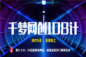 千梦网创108计第70计：小众品牌伪官网，淘客站的冷门暴利玩法