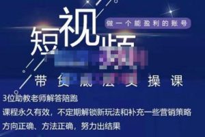 吴Sie·短视频带货底层实操课，教你如何选爆品、了解获短视频流量密码，正确起号