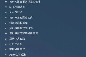 地产网红打造24式，教你0门槛玩转地产短视频，轻松做年入百万的地产网红