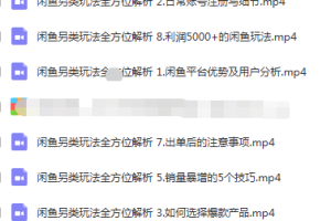 闲鱼另类玩法全方位解析,5分钟上手+3天见收益,0成本赚钱月入5000+