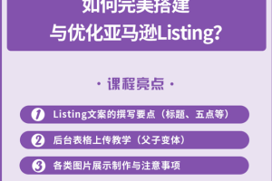 完美搭建与优化亚马逊Listing（爆单必修课）