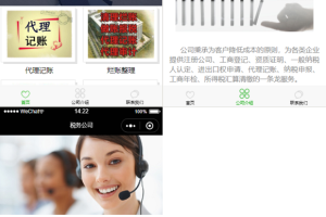 税务咨询会计公司前端小程序源码