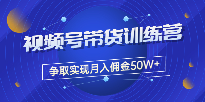 收费4980的《视频号带货训练营》争取实现月入佣金50W+（课程+资料+工具）插图