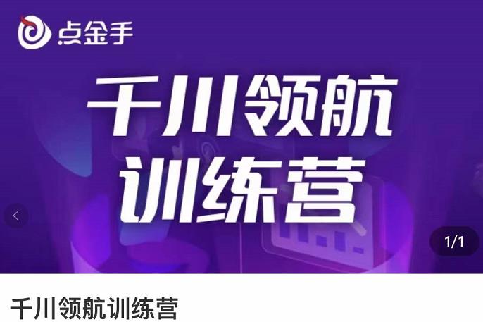 点金手·千川领航训练营，干川逻辑与算法的剖析与讲解（原价999）插图