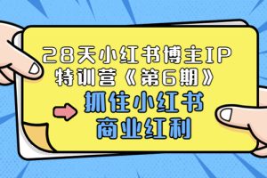 28天小红书博主IP特训营《第6期》，抓住小红书商业红利 (价值1999)