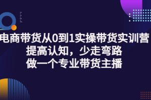 电商带货从0到1实操带货实训营：提高认知，少走弯路，做一个专业带货主播