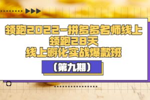 领跑2022-拼多多名师线上领跑28天，线上孵化实战爆款班（第九期）