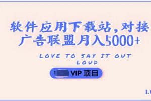 搭建一个软件应用下载站赚钱，对接广告联盟月入5000+（搭建教程+源码）