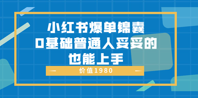 小红书爆单锦囊，0基础普通人妥妥的也能上手 价值1980插图