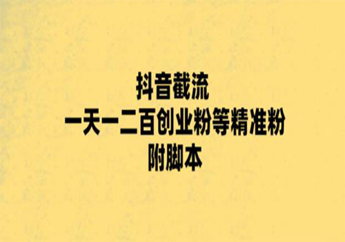 最新抖音截流玩法，一天轻松引流一二百创业精准粉，附脚本+玩法插图