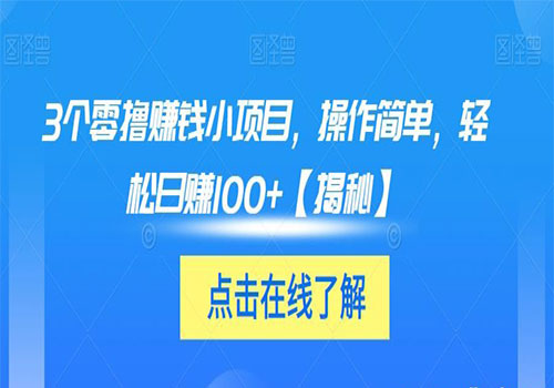 3个零撸赚钱小项目2023，操作简单，轻松日赚100+【揭秘】插图