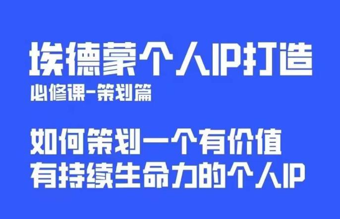 埃德蒙普通人都能起飞的个人IP策划课，如何策划一个优质个人IP插图