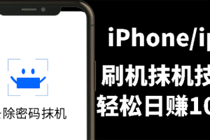 另类出售iPhone刷机抹机技术，一天100+左右