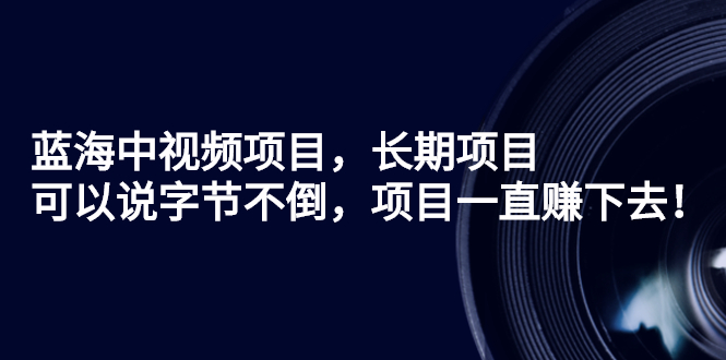 蓝海中视频项目，长期项目，可以说字节不倒，项目一直赚下去插图