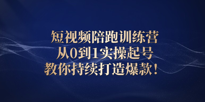 短视频陪跑训练营：从0到1实操起号，教你持续打造爆款插图