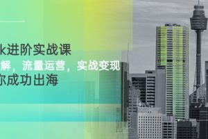 TikTok进阶实战课：账号详解，流量运营，实战变现，助力你成功出海