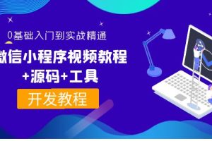 外面收费1688的微信小程序视频教程+源码+工具：0基础入门到实战精通