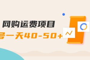 网购运费项目，单号一天40-50+，实实在在能够赚到钱的项目【详细教程】