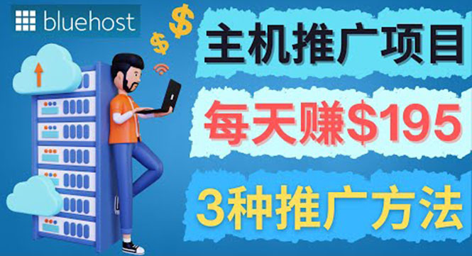 在Youtube推广Bluehost主机赚钱项目，日赚195美元以上插图