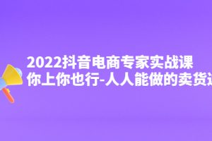 2022抖音电商专家实战课，你上你也行-人人能做的卖货达人