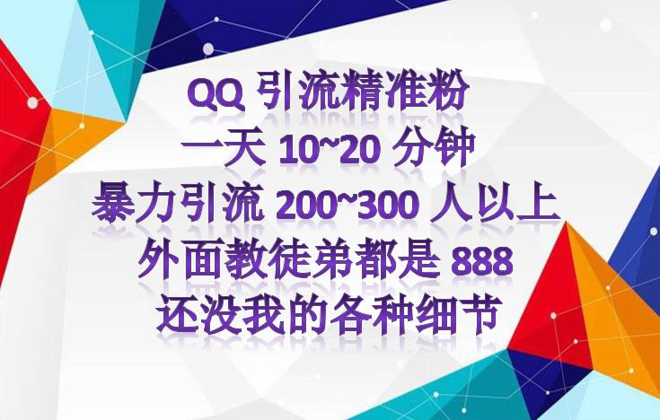 外面收费888元的QQ群另类引流方案：日200~300精准粉方法插图1