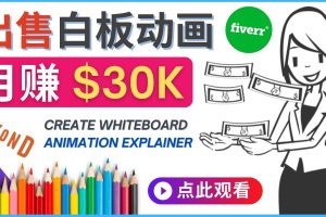 如何用最简单制作白板动画（WhiteBoard Animation）月赚3万美元