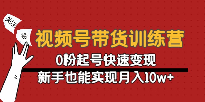 视频号带货训练营：0粉起号快速变现，新手也能实现月入10w+插图