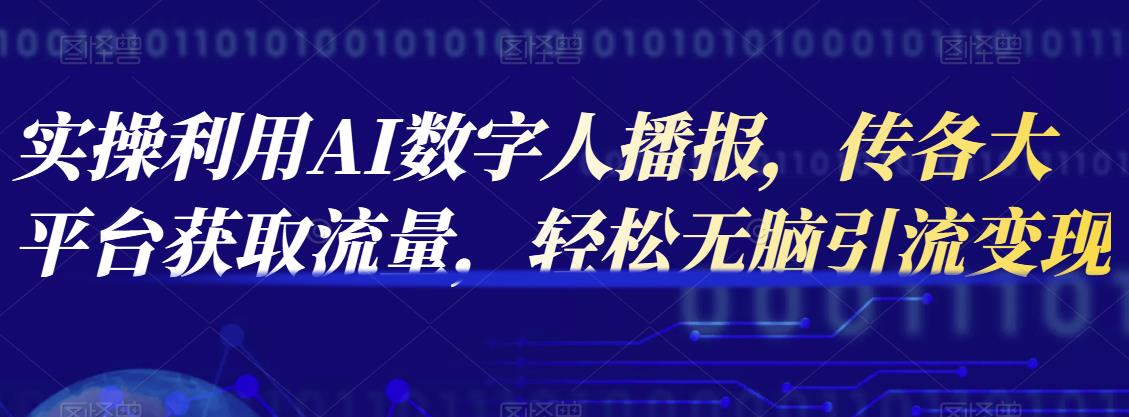 实操利用AI数字人播报，传各大平台获取流量，轻松无脑引流变现插图