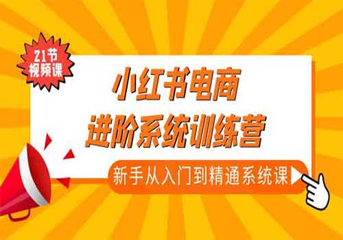 小红书电商进阶系统训练营：新手从入门到精通系统课（21节视频课）插图