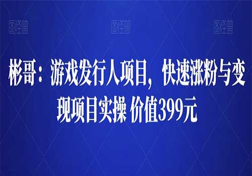 游戏发行人项目 快速涨粉与变现项目实操插图