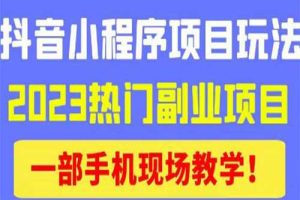 2023抖音小程序9.0新技巧，2023热门副业项目，动动手指轻松变现兼职必做