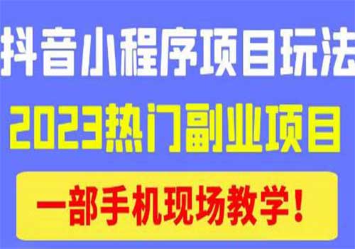 2023抖音小程序9.0新技巧，2023热门副业项目，动动手指轻松变现兼职必做插图