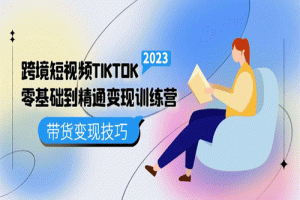 跨境·短视频TIKTOK零基础到精通变现训练营 短视频·独立站·带货变现技巧