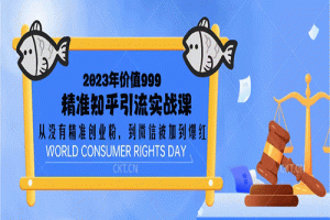 2023价值999的精准知乎引流实战课：从没有精准创业粉 到微信被加到爆红