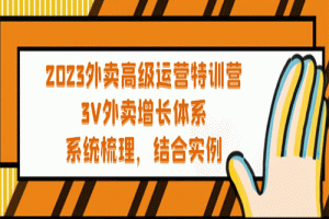 2023外卖高级运营特训营：3V外卖-增长体系，系统-梳理，结合-实例