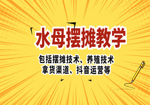 水母·摆摊教学，包括摆摊技术、养殖技术、拿货渠道、抖音运营等插图