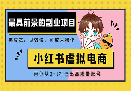 小红书蓝海大市场虚拟电商项目，手把手带你打造出日赚2000+高质量红薯账号插图