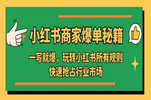 小红书·商家爆单秘籍：一写就爆，玩转小红书所有规则，快速抢占行业市场