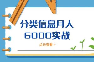 《分类信息月入6000实战》