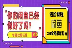 火爆全网的咸鱼玩法进阶课程，单号日入1K的咸鱼进阶课程