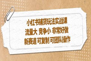 小红书铺货玩法实战课，流量大 竞争小 非常好做 新赛道 可复制 可团队操作